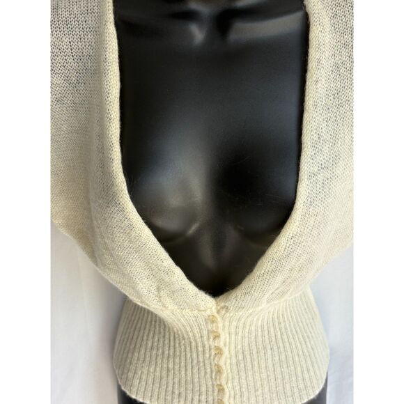 Vintage Old Navy Mohair Blend Y2K Sweater Top Vest Size S Classy Natural Minimal - Picture 2 of 9